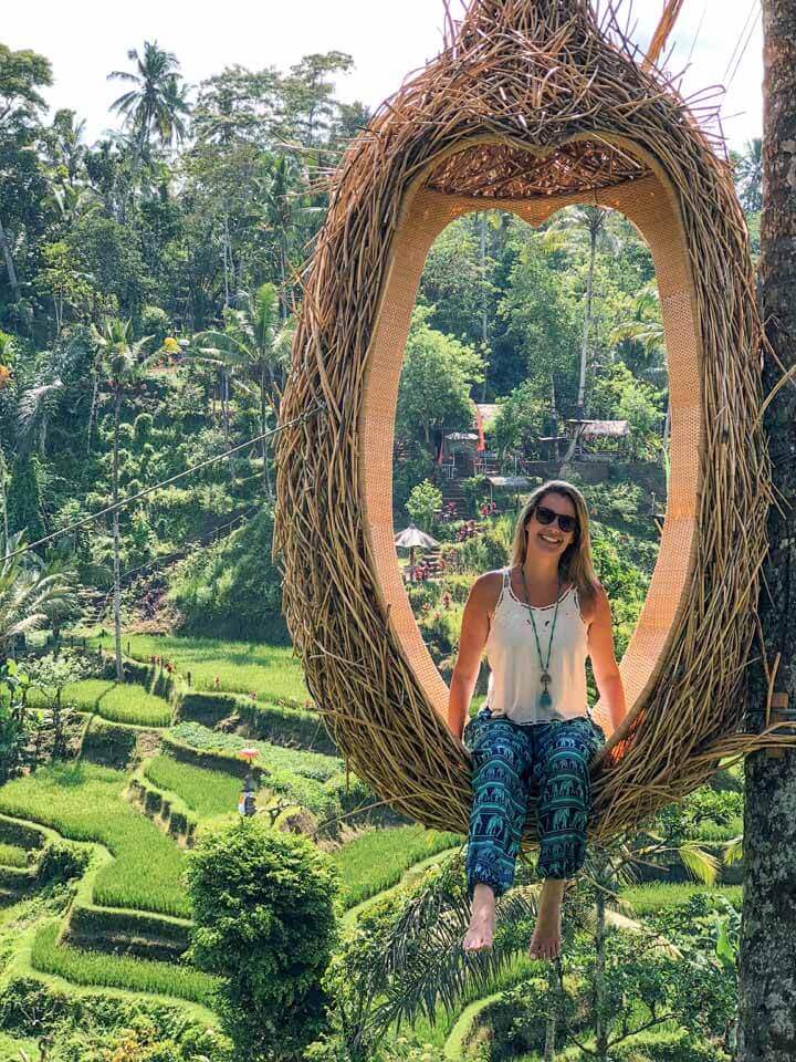 Ninho em Tegalalang Rice Terrace em Ubud